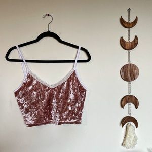 Velvet crop top